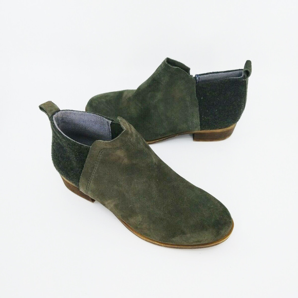 toms olive green booties